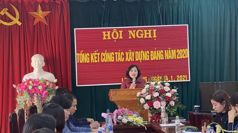 HỘI NGHỊ TỔNG KẾT CÔNG TÁC XÂY DỰNG ĐẢNG NĂM 2020 - TRƯỜNG TIỂU HỌC LONG HƯNG