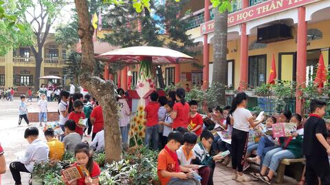 Trường Tiểu học Thắng Lợi hưởng ứng ngày sách Việt Nam lần thứ 8 năm 2021.